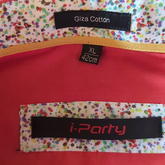 Fabulous I-Party Men’s Button Down Giza Cotton Shirt by G3. Contrast Trim. XL. - Picture 3 of 15